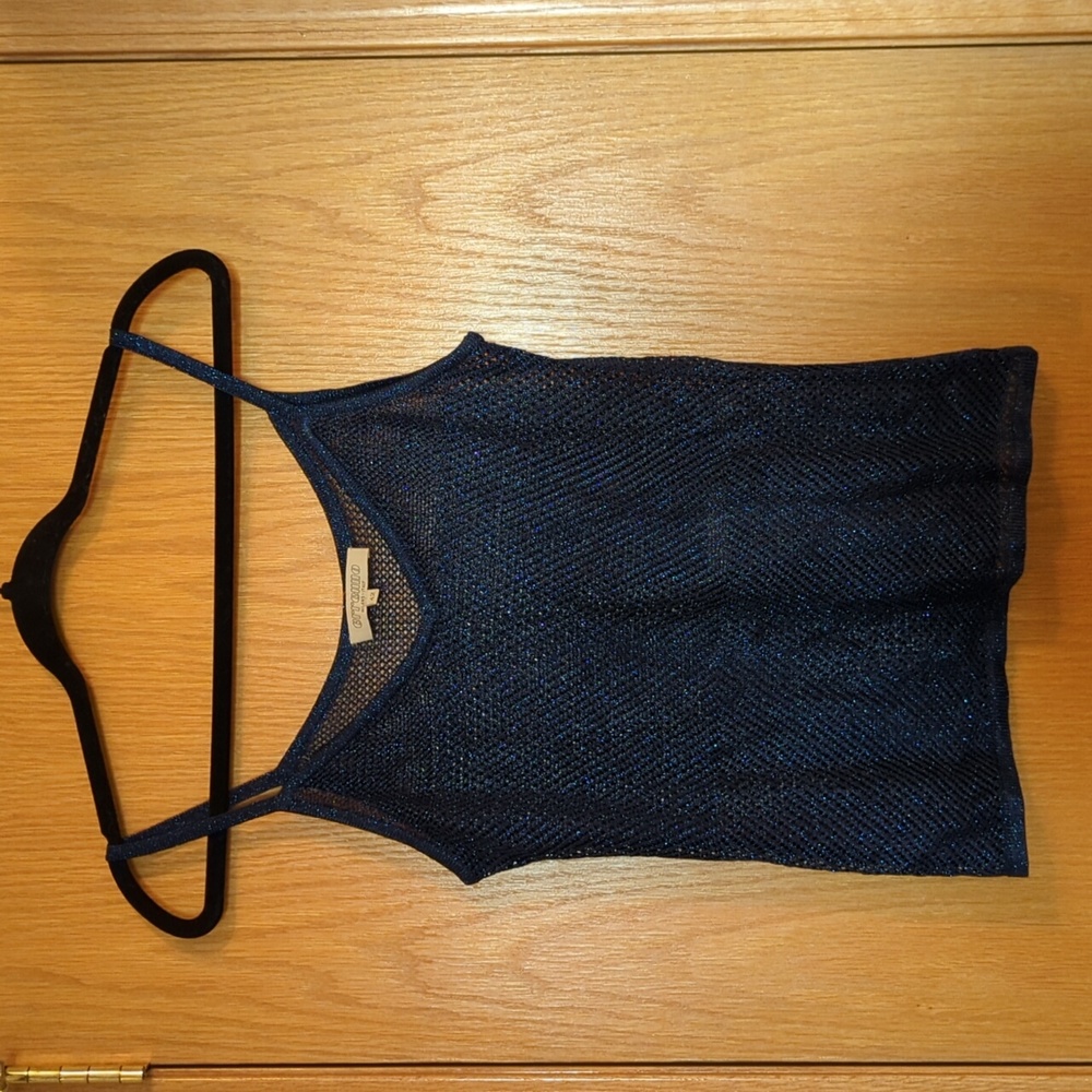 Blue Mesh Top